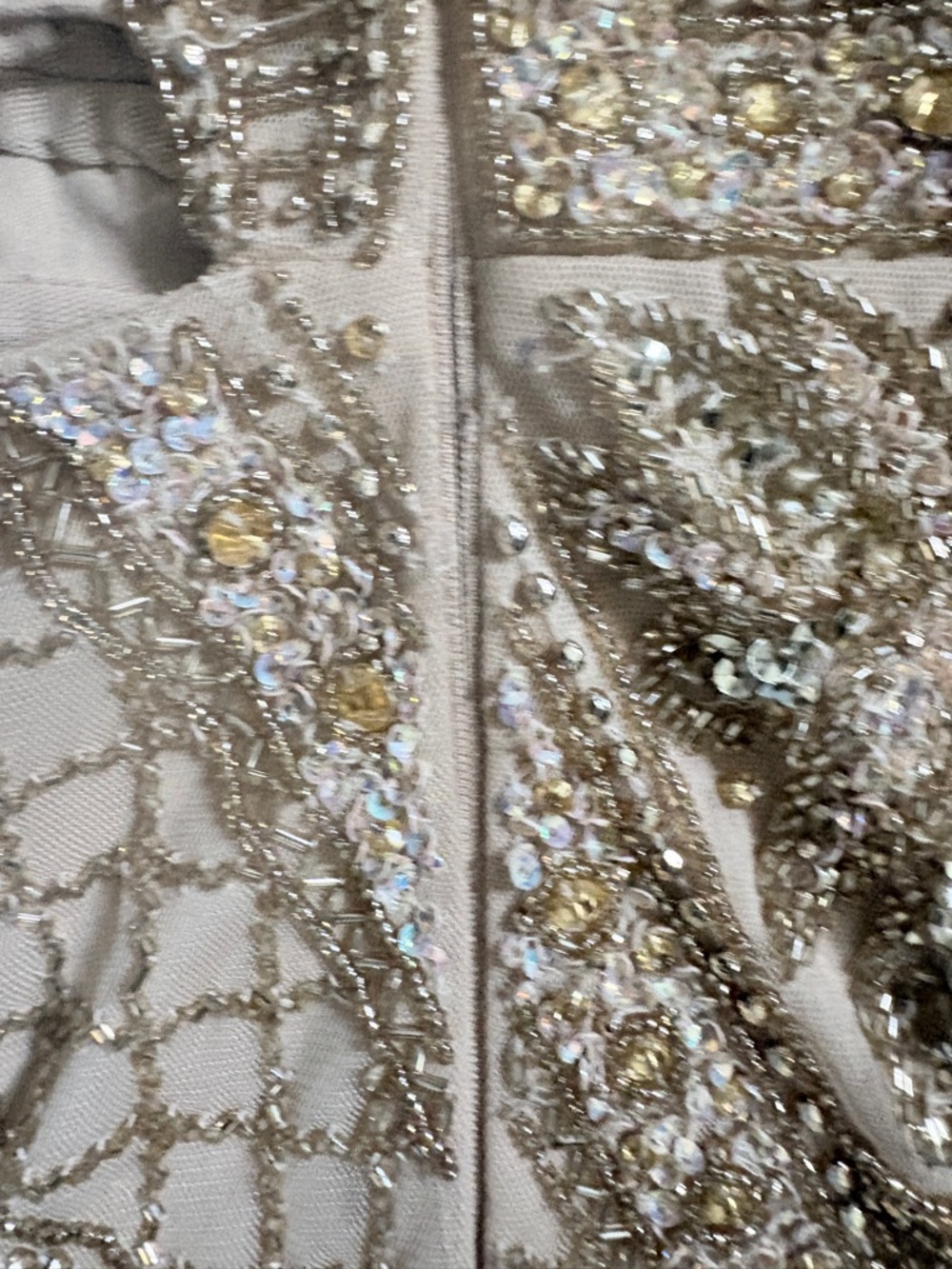 Jovani Gold Embellished one shoulder Evening Maxi Formal Gown with High Slit - Picture 7 of 12